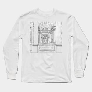 Altar in the Temple of the Caryatids Greco Romanesque setting Long Sleeve T-Shirt